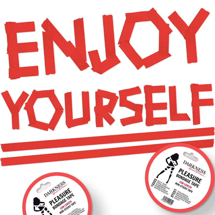 DARKNESS - NASTRO BONDAGE ROSSO NON APPICCICOSO 15 M - DARKNESS BONDAGE | Lingerie Harness Boutique