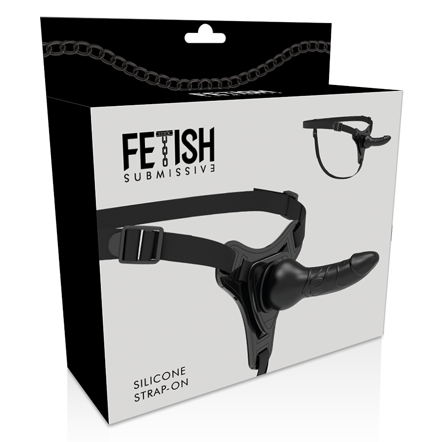 FETISH SUBMISSIVE HARNESS - SILICONE NERO REALISTICO 16 CM - FETISH SUBMISSIVE HARNESS | Lingerie Harness Boutique