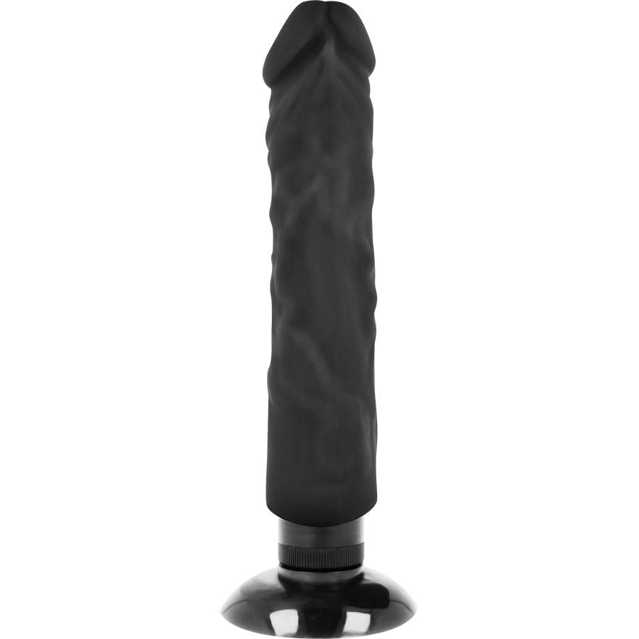 BASECOCK - VIBRATORE REALISTICO 2-1 NERO 20 CM -O- 4 CM - BASECOCK | Lingerie Harness Boutique