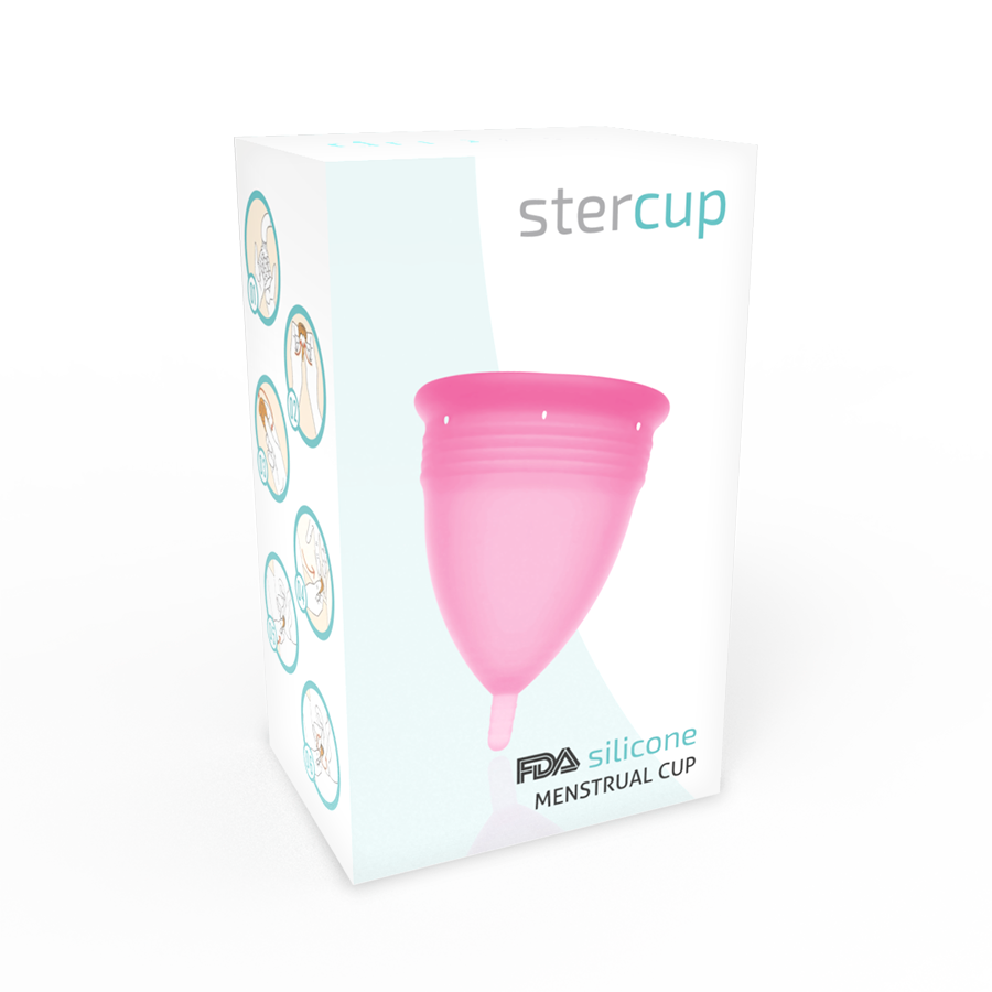 STERCUP - COPPA MESTRUALE IN SILICONE FDA ROSA - TAGLIA L - STERCUP | Lingerie Harness Boutique