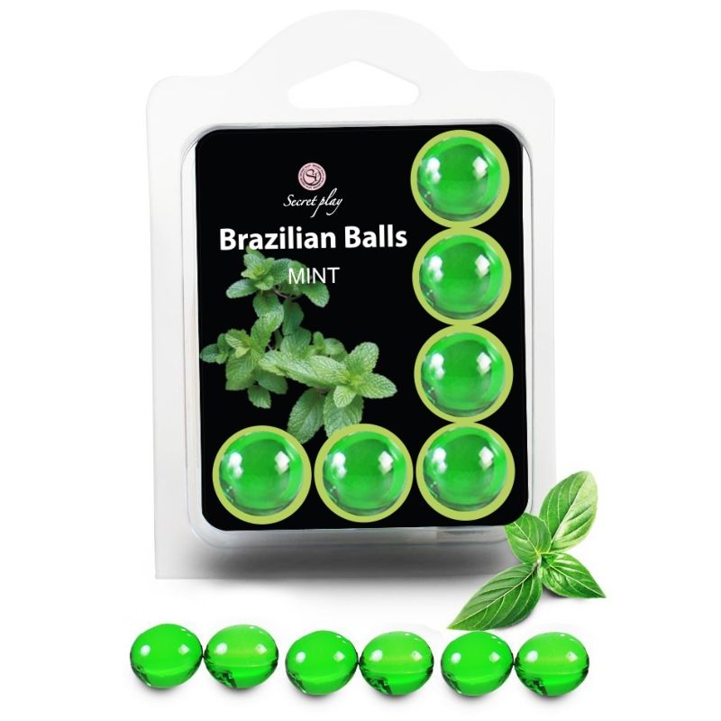 SECRETPLAY - SET 6 PALLINE BRASILIANI MENTA - SECRETPLAY COSMETIC | Lingerie Harness Boutique