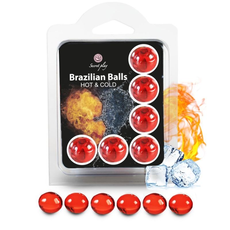 SECRETPLAY - SET 6 PALLINE BRASILIANE EFFETTO CALDO E FREDDO - SECRETPLAY COSMETIC | Lingerie Harness Boutique