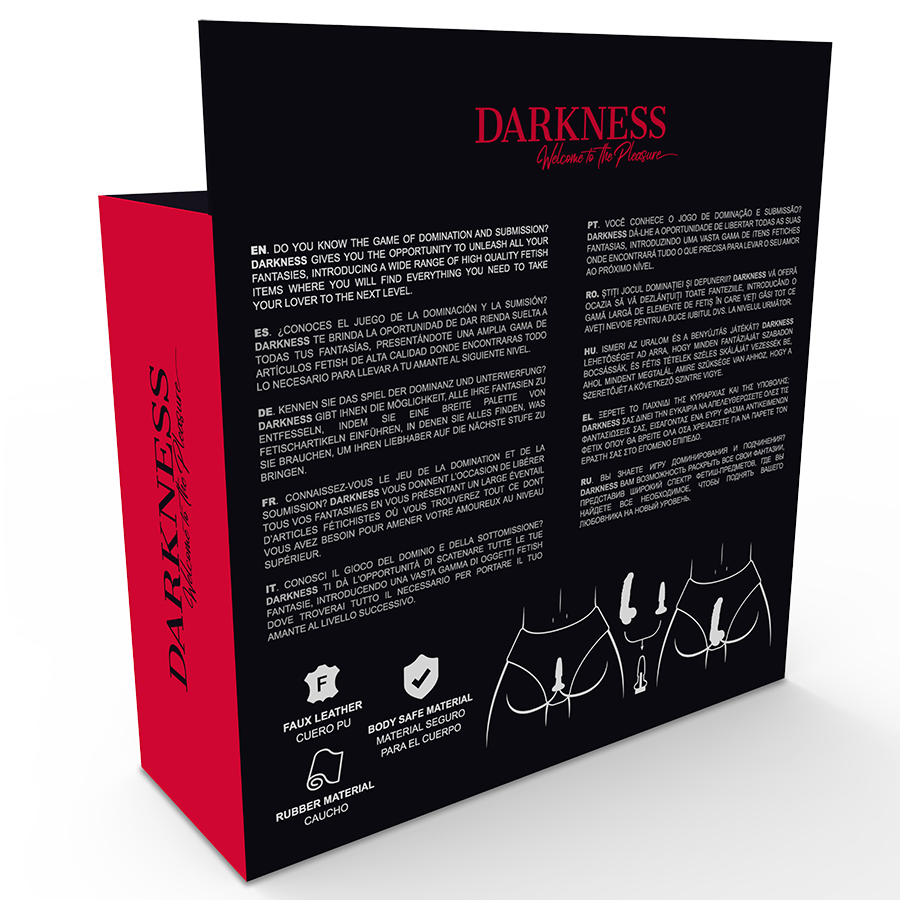 DARKNESS - SLIP CON TAPPO E DILDO INTERCAMBIABILE - DARKNESS SENSATIONS | Lingerie Harness Boutique