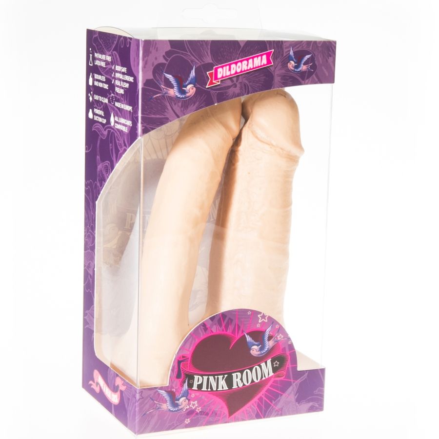 PINK ROOM - ARTHUS DOPPIO DILDO REALISTICO FLESH 17CM/15.5CM - PINK ROOM | Lingerie Harness Boutique