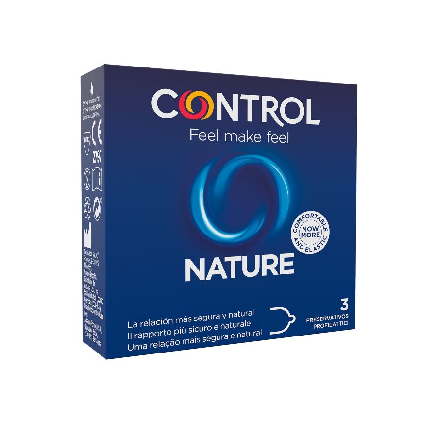 CONTROL - PRESERVATIVI ADAPTA NATURE 3 UNITÀ - CONTROL CONDOMS | Lingerie Harness Boutique