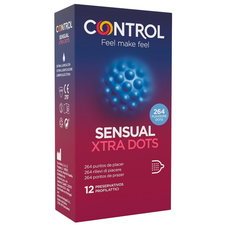 CONTROL - XTRA DOT 12 UDS - CONTROL CONDOMS | Lingerie Harness Boutique
