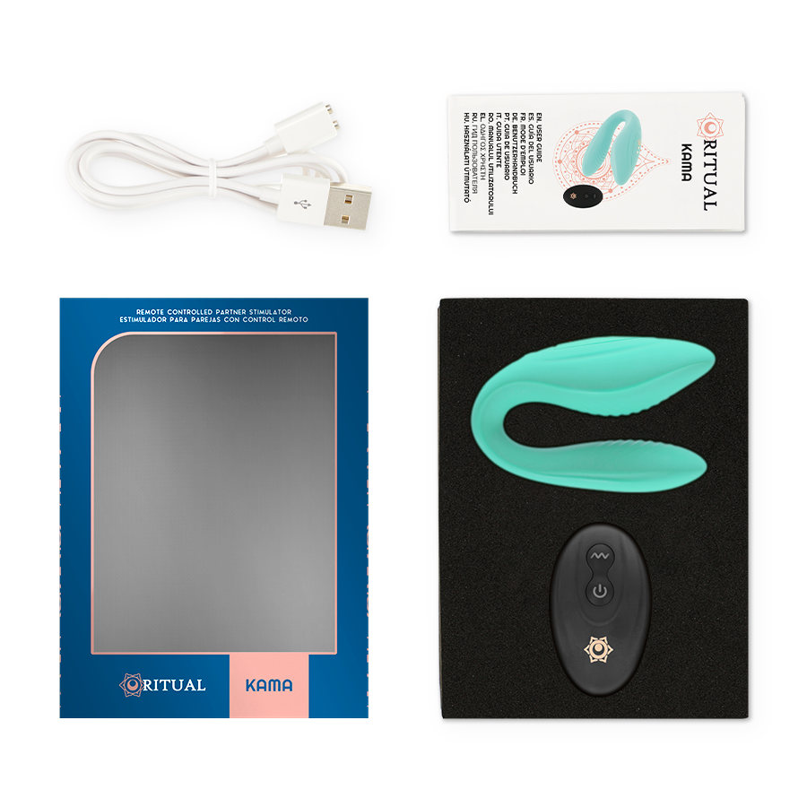 RITHUAL - TELECOMANDO KAMA PER COPPIE AQUA - RITHUAL | Lingerie Harness Boutique