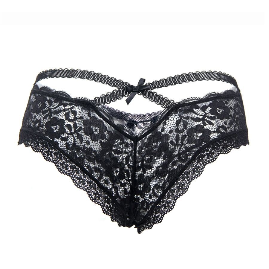 QUEEN LINGERIE - SLIP IN PIZZO FLOREALE S/M - QUEEN LINGERIE | Lingerie Harness Boutique