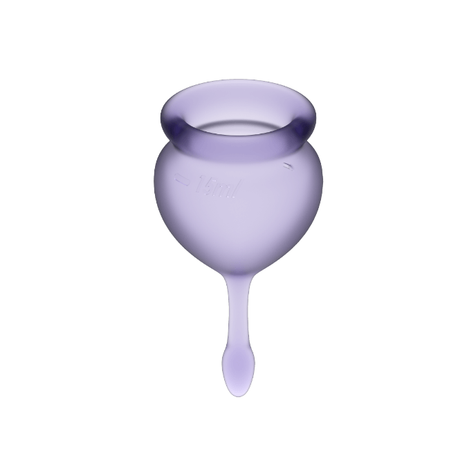 SATISFYER - COPPA MESTRUALE FEEL GOOD VIOLA 15 + 20 ML - SATISFYER MENSTRUAL CUPS | Lingerie Harness Boutique
