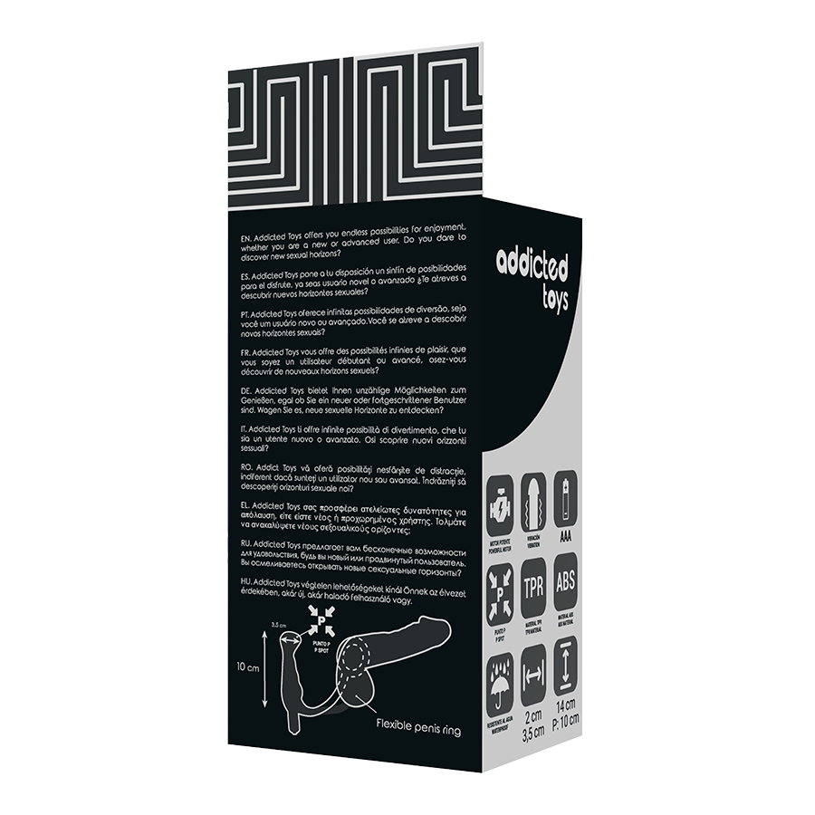 ADDICTED TOYS - VIBRATORE PROST TICO NERO 10 CM - ADDICTED TOYS | Lingerie Harness Boutique