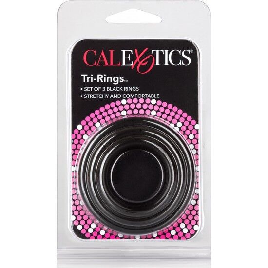 CALEXOTICS - TRI-ANELLI NERO - CALEXOTICS | Lingerie Harness Boutique