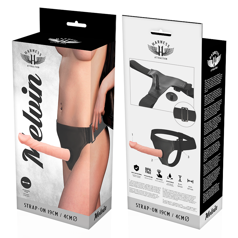 HARNESS ATTRACTION - RNES MELVIN CARNE 19 CM -O- 4 CM - HARNESS ATTRACTION | Lingerie Harness Boutique
