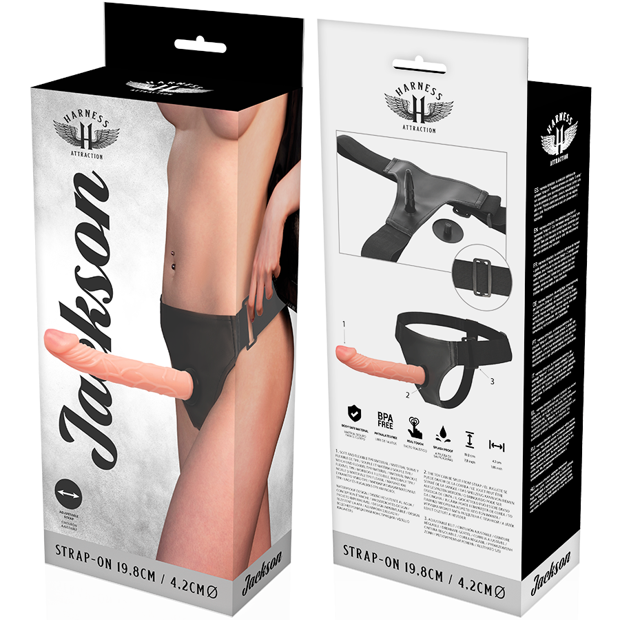 HARNESS ATTRACTION - RNES JACKSON 19.8 CM -O- 4.2 CM - HARNESS ATTRACTION | Lingerie Harness Boutique