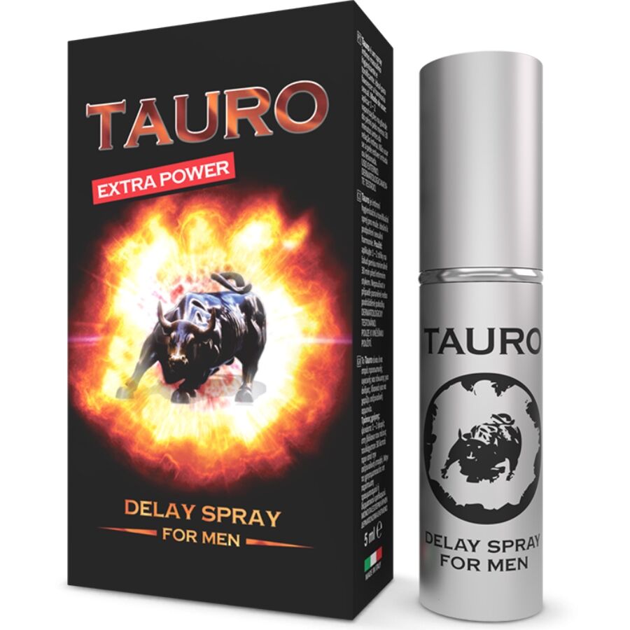 TAURO - SPRAY RITARDANTE EXTRA POWER PER UOMO 5 ML - TAURO | Lingerie Harness Boutique