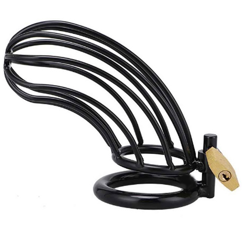 METAL HARD - GABBIA PER ANELLI DI CASTIT PER UCCELLI NERI - METAL HARD | Lingerie Harness Boutique