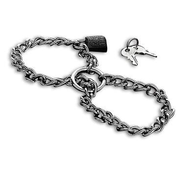 METAL HARD - MANETTE CON CATENA IN ACCIAIO INOSSIDABILE. - METAL HARD | Lingerie Harness Boutique