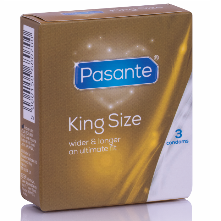 PASANTE - PRESERVATIVI KING SIZE 3 UNIT - PASANTE | Lingerie Harness Boutique