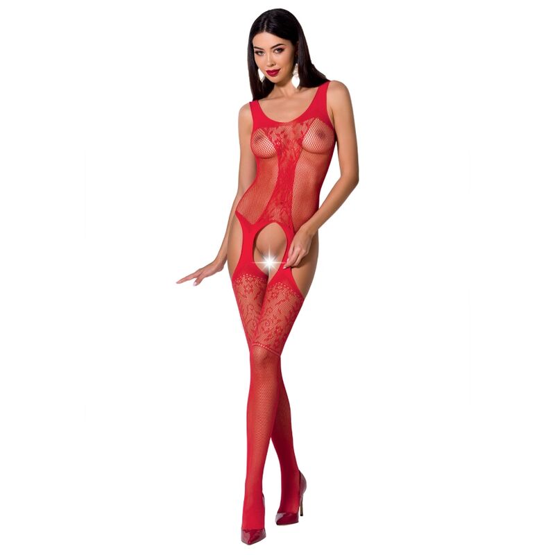 PASSION - WOMAN BS072 BODYSTOCKING TAGLIA UNICA ROSSO - PASSION WOMAN | Lingerie Harness Boutique