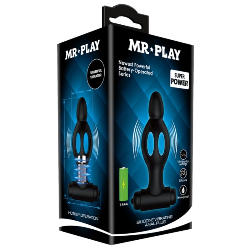 MR PLAY - PLUG ANALE IN SILICONE CON VIBRAZIONE - MR PLAY | Lingerie Harness Boutique