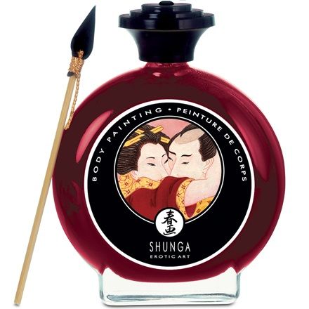 SHUNGA - BODY PAINTING CON FRAGOLA E CAVA - SHUNGA MASSAGE CREAM | Lingerie Harness Boutique