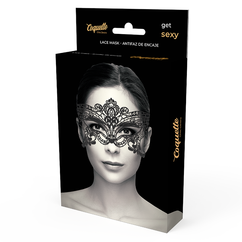 COQUETTE CHIC DESIRE - MASCHERA AMPIA IN PIZZO NERO - COQUETTE ACCESSORIES | Lingerie Harness Boutique