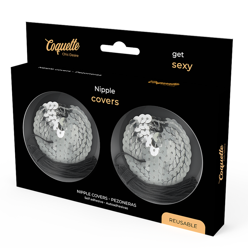 COQUETTE CHIC DESIRE - COPRI CAPEZZOLO ARGENTO - COQUETTE ACCESSORIES | Lingerie Harness Boutique