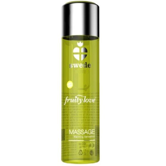 SWEDE - FRUITY LOVE OLIO DA MASSAGGIO EFFETTO RISCALDANTE VANIGLIA E PERA ORO 60 ML. - SWEDE | Lingerie Harness Boutique