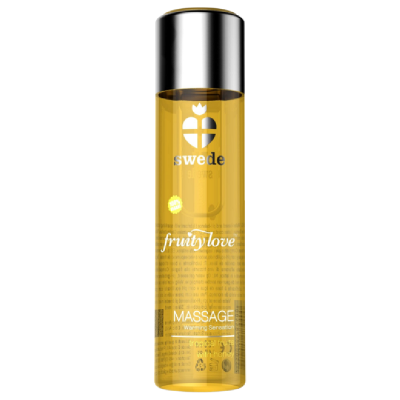 SWEDE - FRUITY LOVE OLIO DA MASSAGGIO EFFETTO RISCALDANTE FRUTTATO TROPICALE CON MIELE 120 ML. - SWEDE | Lingerie Harness Boutique