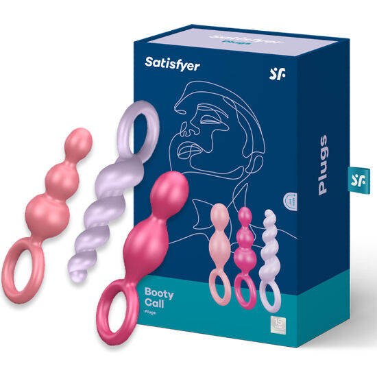 SATISFYER - SET 3 PZ TAPPI ANAL TRICOLORE - SATISFYER PLUGS | Lingerie Harness Boutique