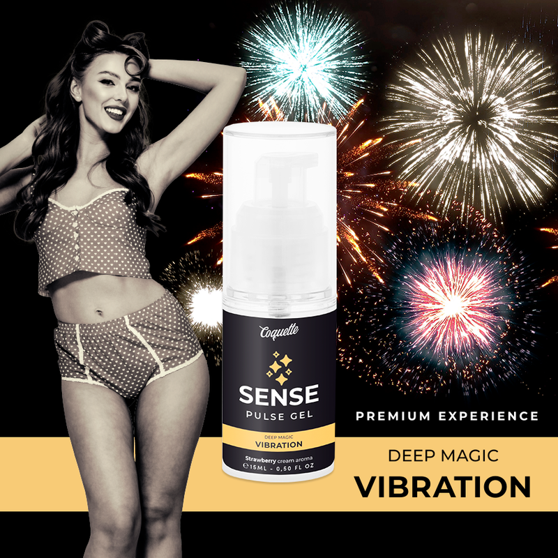 COQUETTE CHIC DESIRE - GEL VIBRANTE PULSE FRAGOLA PREMIUM LIQUIDO 15ML - COQUETTE COSMETICS | Lingerie Harness Boutique