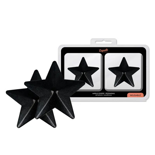 COQUETTE CHIC DESIRE - COPRI CAPEZZOLI BLACK STARS - COQUETTE ACCESSORIES | Lingerie Harness Boutique