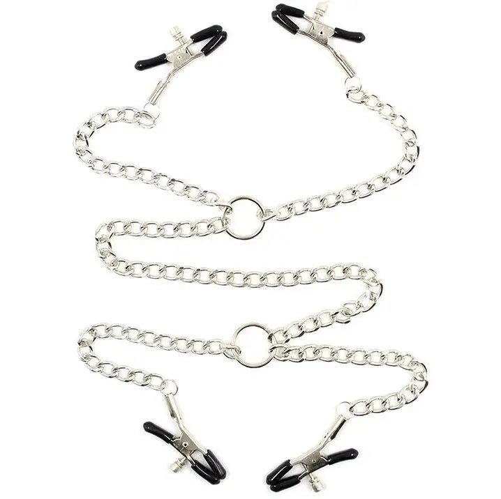 OHMAMA FETISH - 4 Morsetti per capezzoli CON CATENE - OHMAMA FETISH | Lingerie Harness Boutique