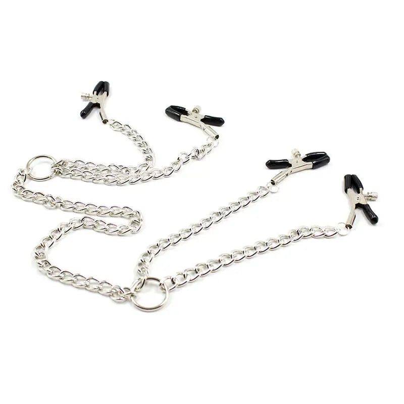 OHMAMA FETISH - 4 Morsetti per capezzoli CON CATENE - OHMAMA FETISH | Lingerie Harness Boutique