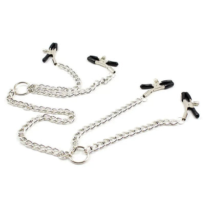 OHMAMA FETISH - 4 Morsetti per capezzoli CON CATENE - OHMAMA FETISH | Lingerie Harness Boutique