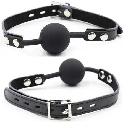 OHMAMA FETISH - BALL GAG IN SILICONE CON CINTURA IN PELLE (LUCCHETTO INCLUSO) - OHMAMA FETISH | Lingerie Harness Boutique