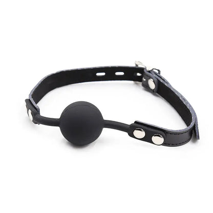 OHMAMA FETISH - BALL GAG IN SILICONE CON CINTURA IN PELLE (LUCCHETTO INCLUSO) - OHMAMA FETISH | Lingerie Harness Boutique