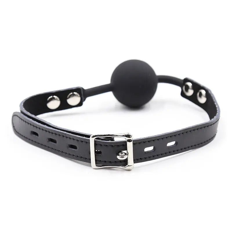 OHMAMA FETISH - BALL GAG IN SILICONE CON CINTURA IN PELLE (LUCCHETTO INCLUSO) - OHMAMA FETISH | Lingerie Harness Boutique