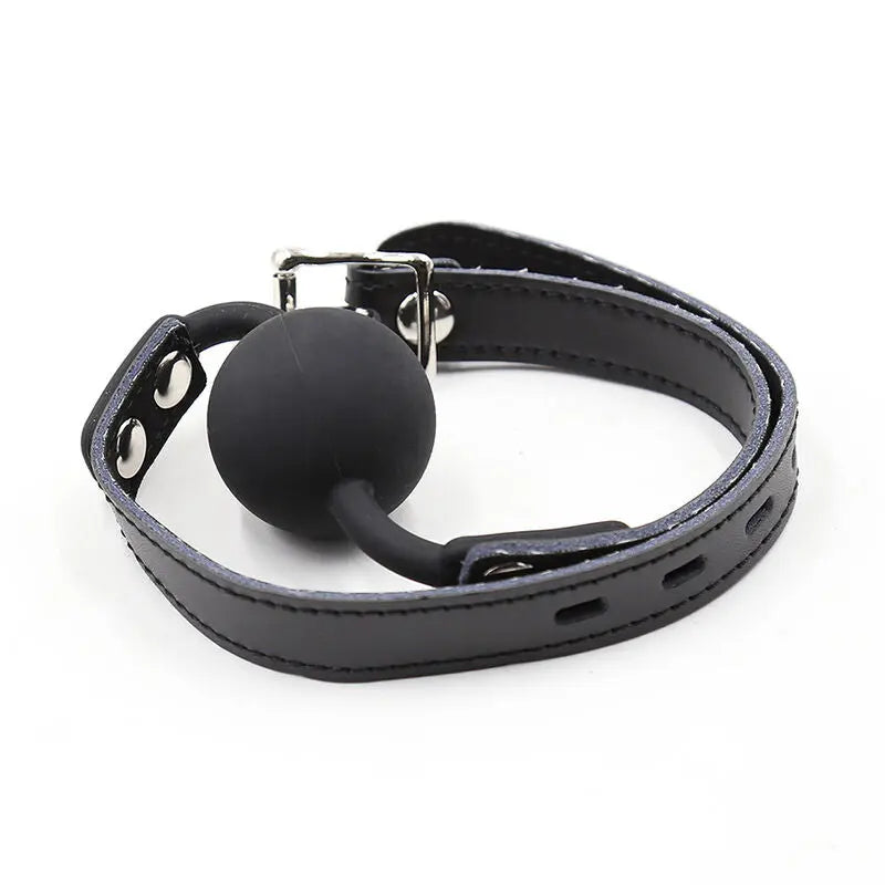 OHMAMA FETISH - BALL GAG IN SILICONE CON CINTURA IN PELLE (LUCCHETTO INCLUSO) - OHMAMA FETISH | Lingerie Harness Boutique