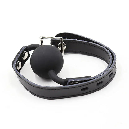 OHMAMA FETISH - BALL GAG IN SILICONE CON CINTURA IN PELLE (LUCCHETTO INCLUSO) - OHMAMA FETISH | Lingerie Harness Boutique