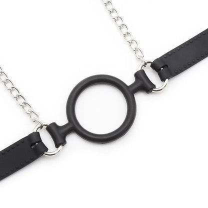 OHMAMA FETISH - Bavaglio ad anello con catenelle e pinze per capezzoli - OHMAMA FETISH | Lingerie Harness Boutique