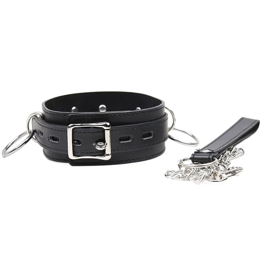 OHMAMA FETISH - COLLANA DI SOTTOMISSIONE CON 3 ANELLI - OHMAMA FETISH | Lingerie Harness Boutique