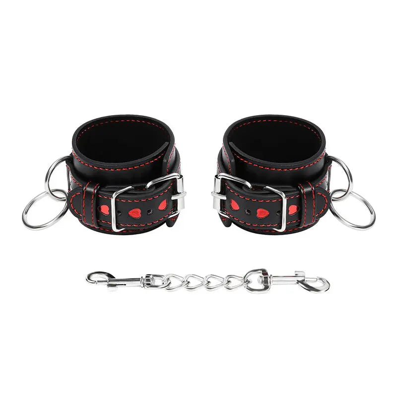 OHMAMA FETISH - MANETTE CON CUORE INTARSIATO - OHMAMA FETISH | Lingerie Harness Boutique