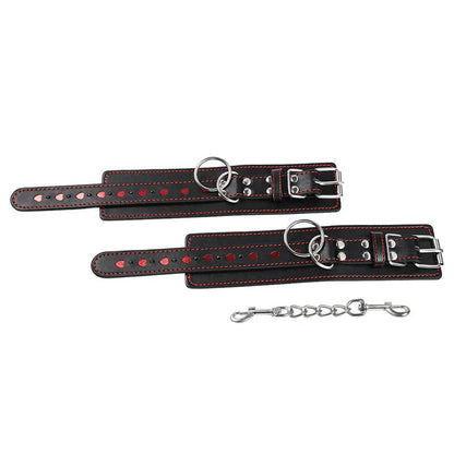 OHMAMA FETISH - MANETTE CON CUORE INTARSIATO - OHMAMA FETISH | Lingerie Harness Boutique