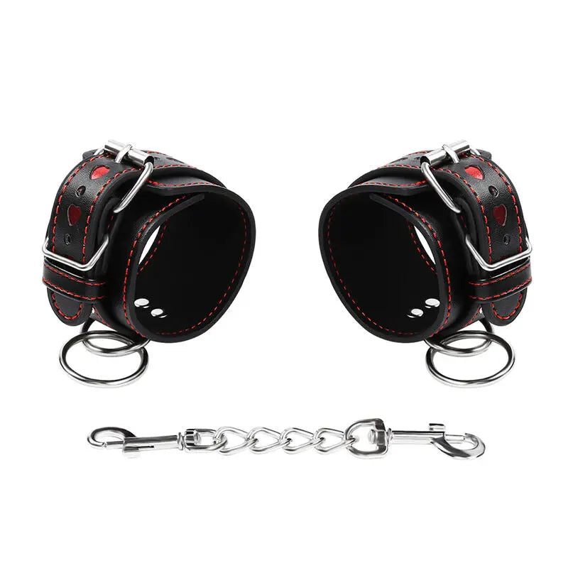 OHMAMA FETISH - MANETTE CON CUORE INTARSIATO - OHMAMA FETISH | Lingerie Harness Boutique