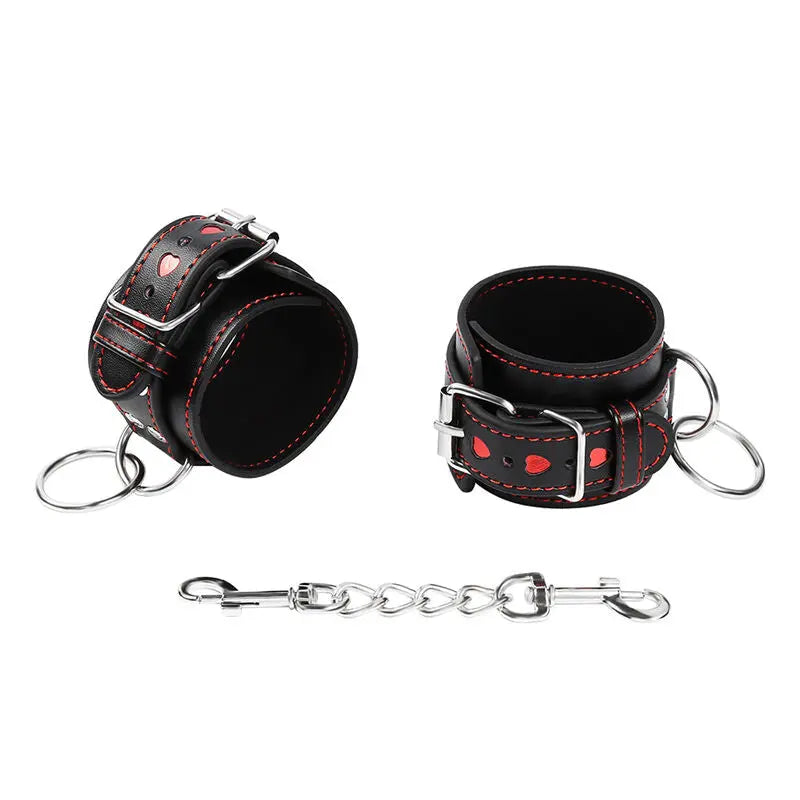 OHMAMA FETISH - MANETTE CON CUORE INTARSIATO - OHMAMA FETISH | Lingerie Harness Boutique