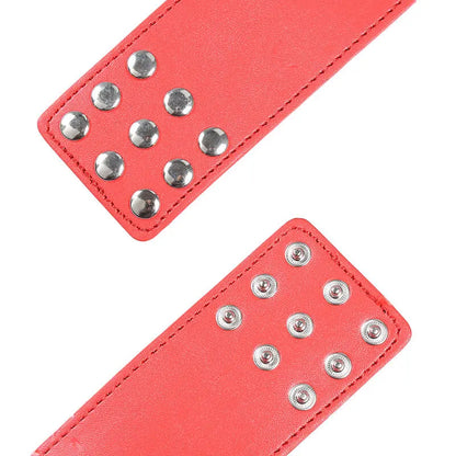 OHMAMA FETISH - MANETTE ROSSE CON CHIUSURA A SCATTO - OHMAMA FETISH | Lingerie Harness Boutique