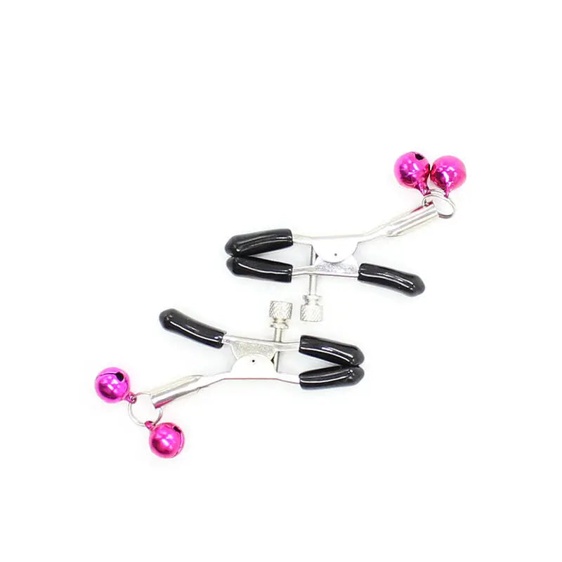 OHMAMA FETISH - MORSETTI PER CAPEZZOLI CON CAMPANELLA ROSA - OHMAMA FETISH | Lingerie Harness Boutique