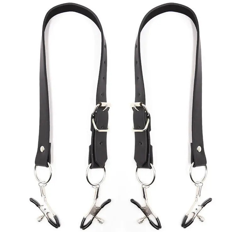 OHMAMA FETISH - PINZE PER CLITORIDE CON CINGHIE PER GAMBE - OHMAMA FETISH | Lingerie Harness Boutique