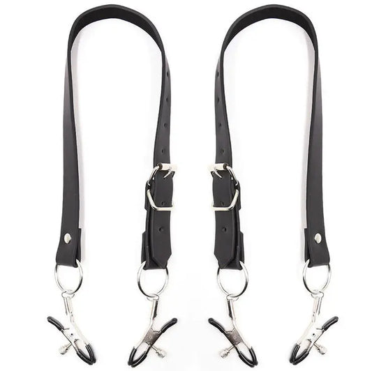 OHMAMA FETISH - PINZE PER CLITORIDE CON CINGHIE PER GAMBE - OHMAMA FETISH | Lingerie Harness Boutique