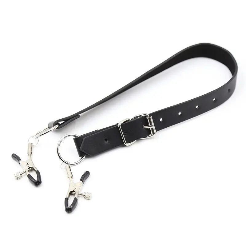 OHMAMA FETISH - PINZE PER CLITORIDE CON CINGHIE PER GAMBE - OHMAMA FETISH | Lingerie Harness Boutique